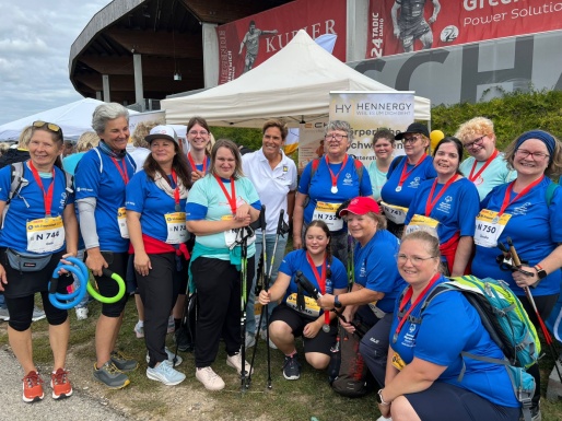 Gruppenfoto von Sportlerinnen